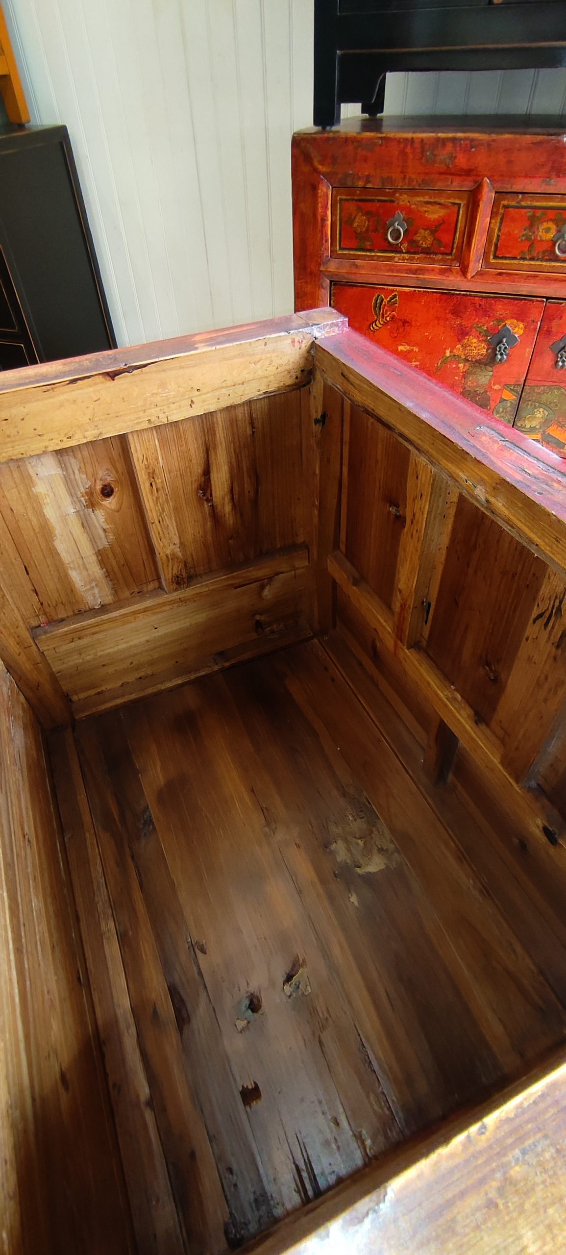 Coffre Chinois salon ancien 70cm