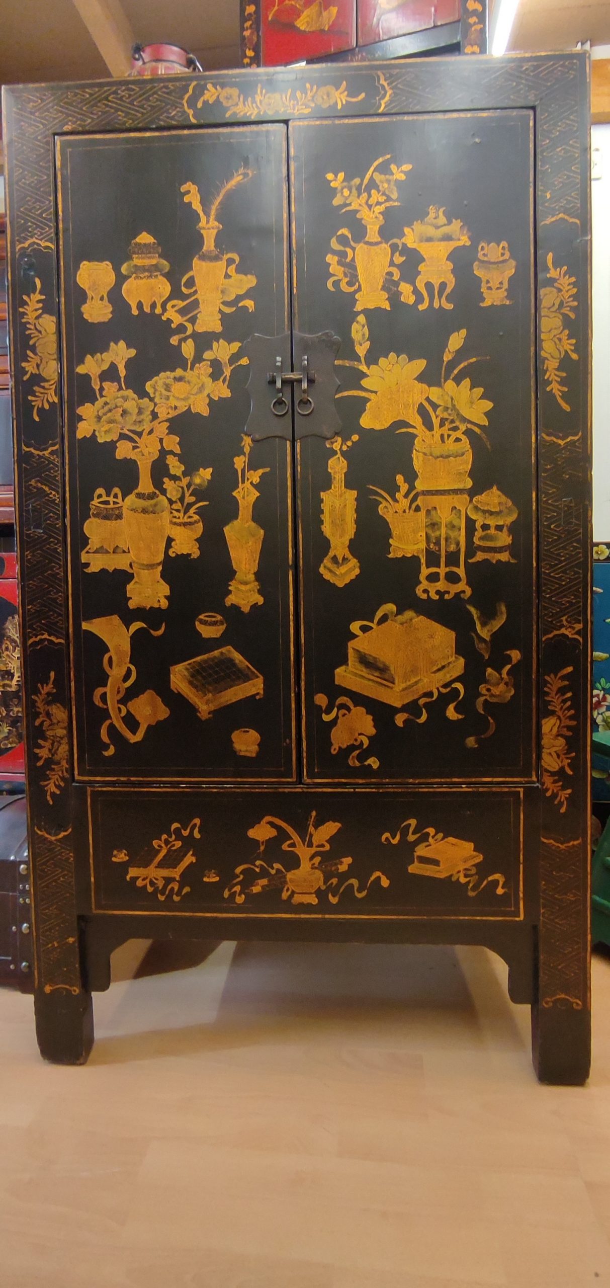 Armoire de mariage noire port gratuit