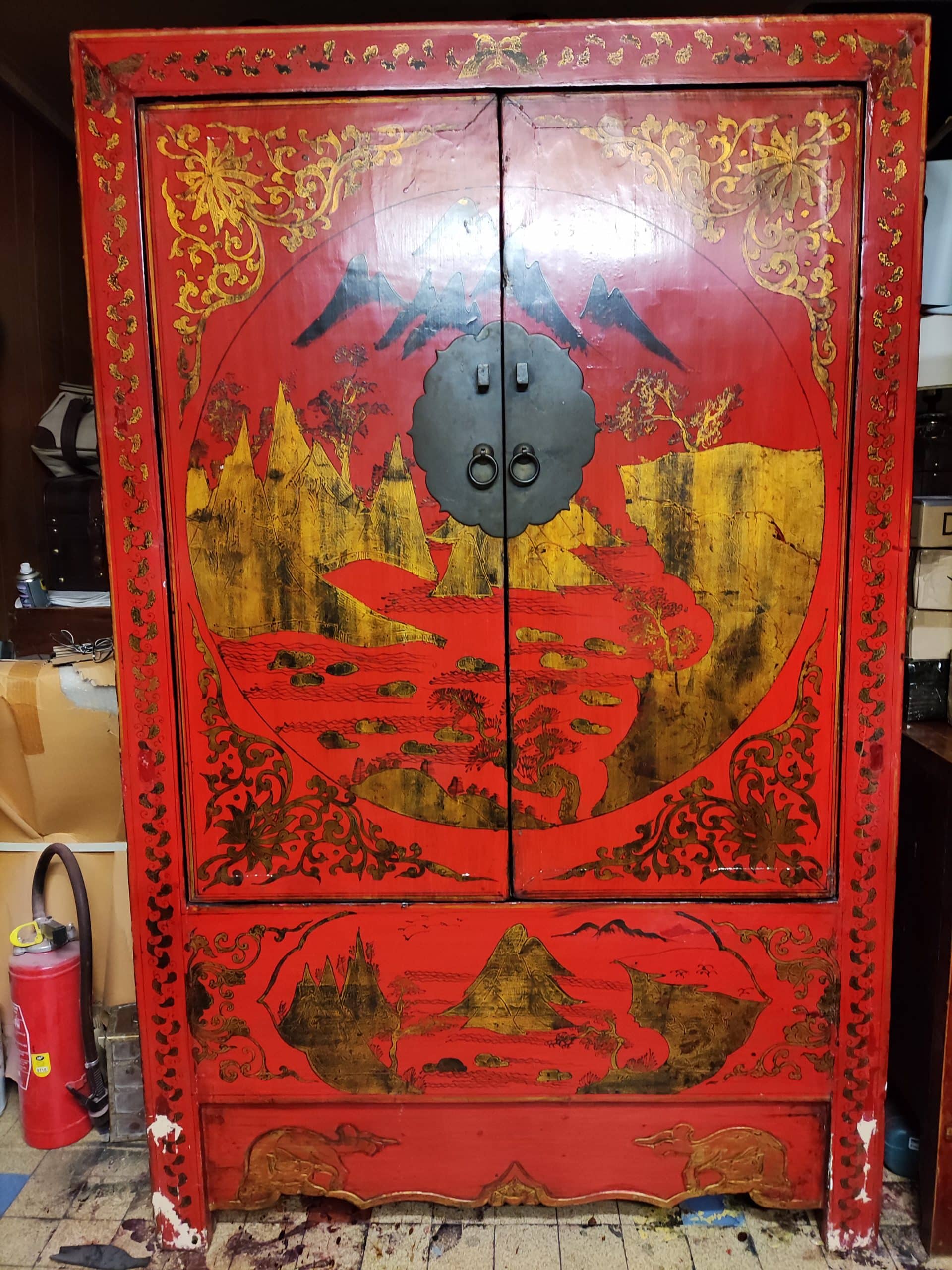 Ancienne armoire de mariage chinoise