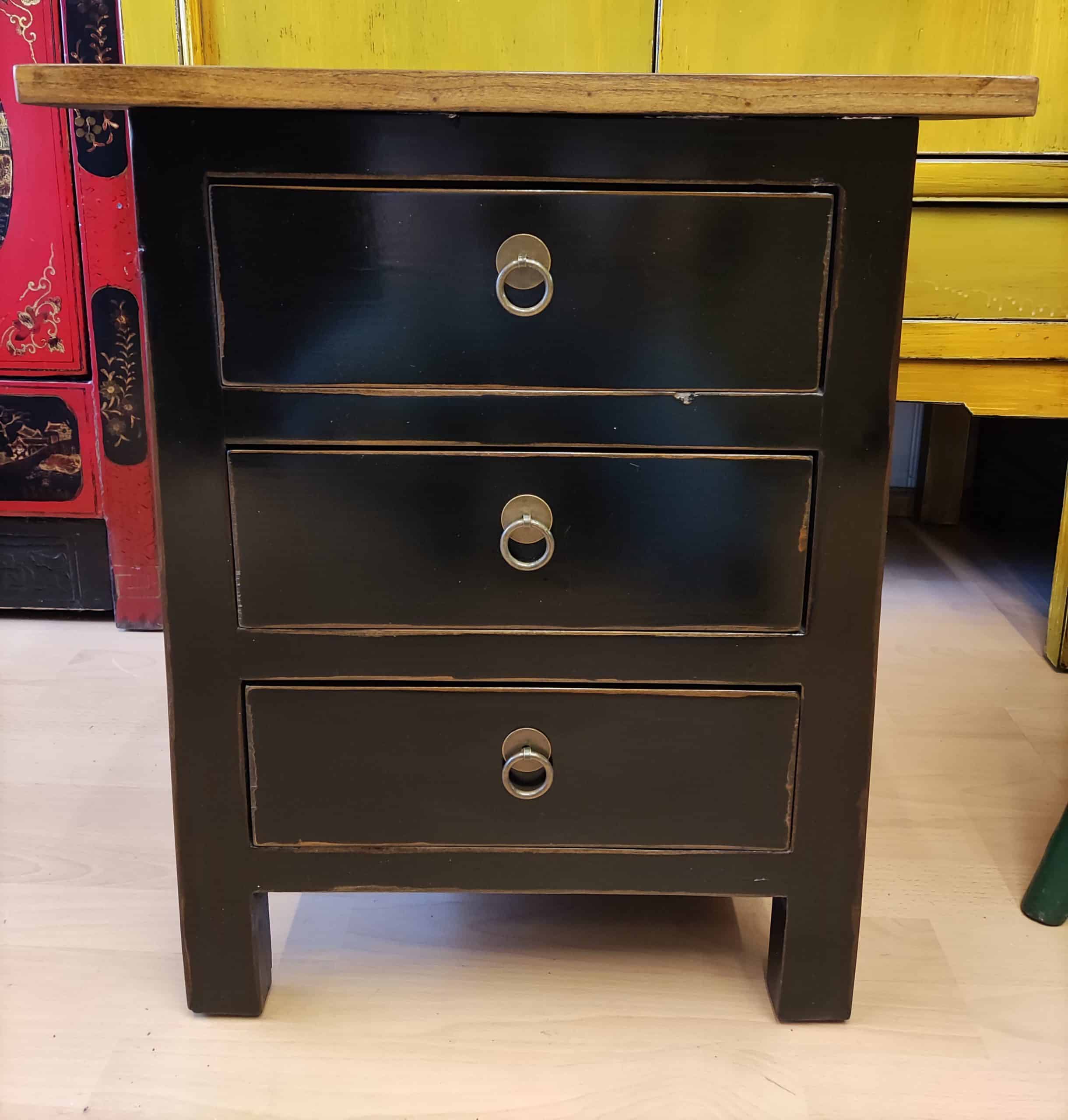 Meuble 3 tiroirs plateau massif