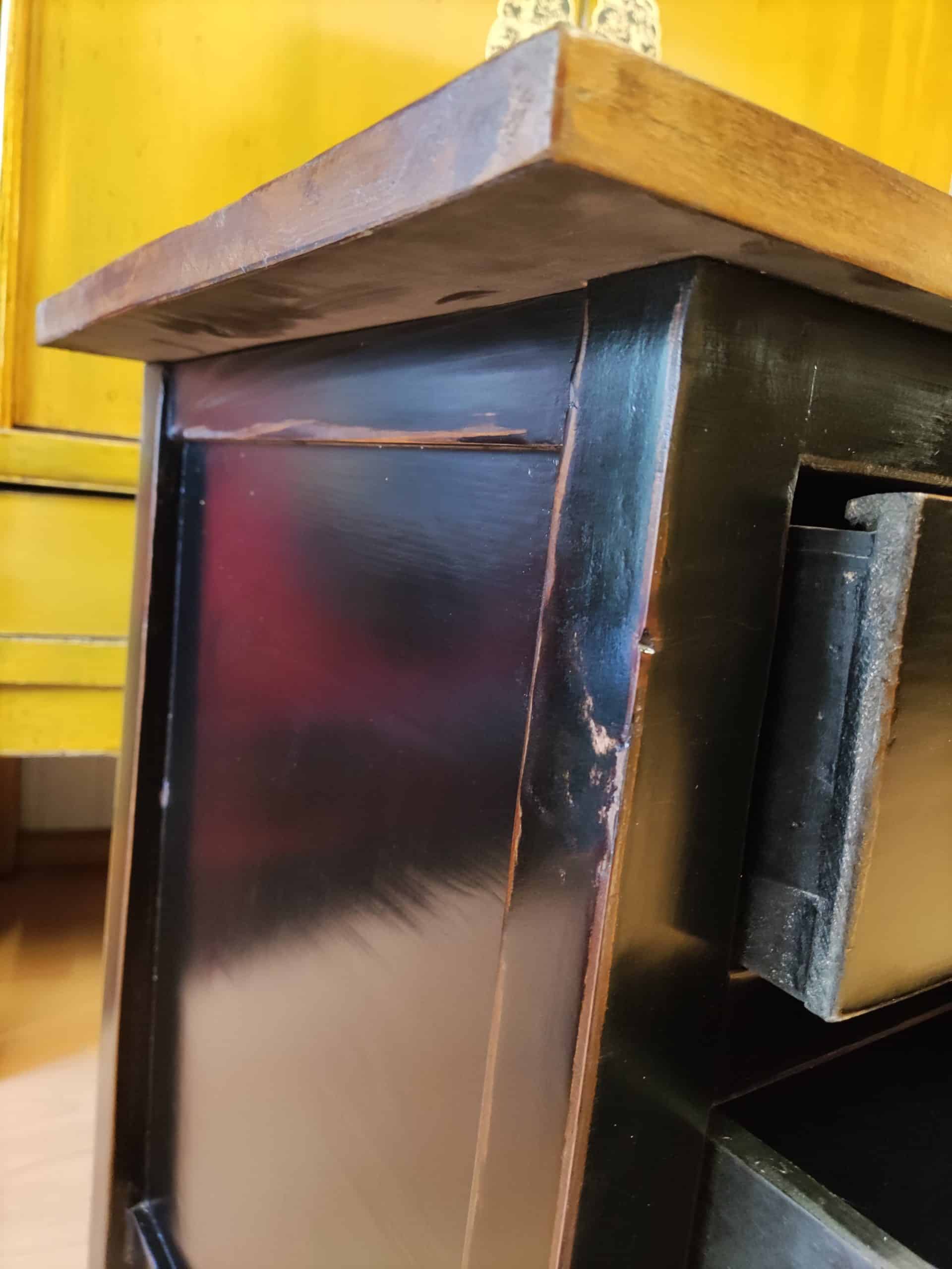 Meuble 3 tiroirs plateau massif